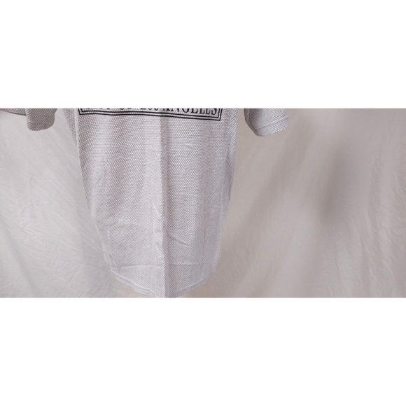 4CO Mens Large Grey Octagon Pattern City Of Los Angeles Short Sleeve Polo Shirt - Picture 12 of 15